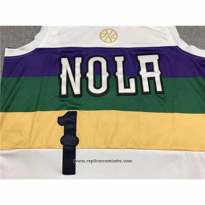 Camiseta New Orleans Pelicans Zion Williamson #1 Ciudad 2019-20 Blanco